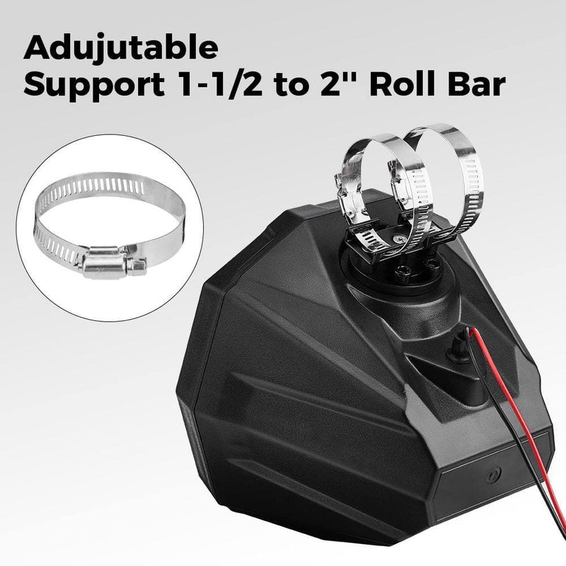 Load image into Gallery viewer, Universal 6.5" Speaker Cage Swivel Pods with 1.75 to 2" Mounting Clamps
