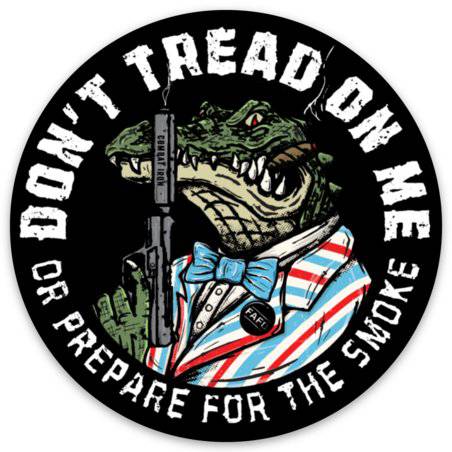 Load image into Gallery viewer, Don&#39;t Tread On Me FAFO Alligator Decal
