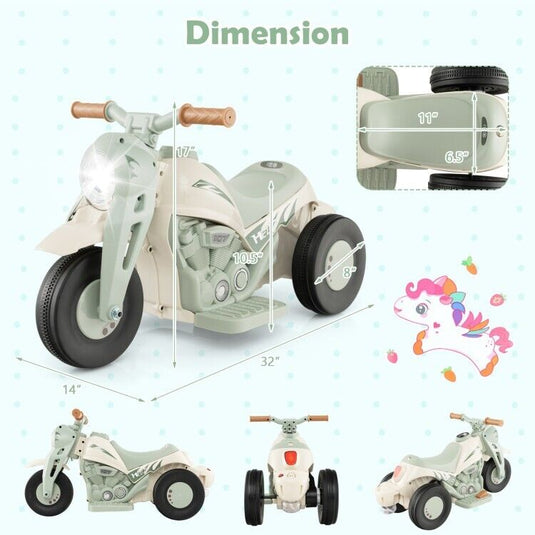 Fun and Exciting Electric Ride-On Motorcycle for Kids with Bubble Maker and Music - 6V Battery and Durable PP Wheels
