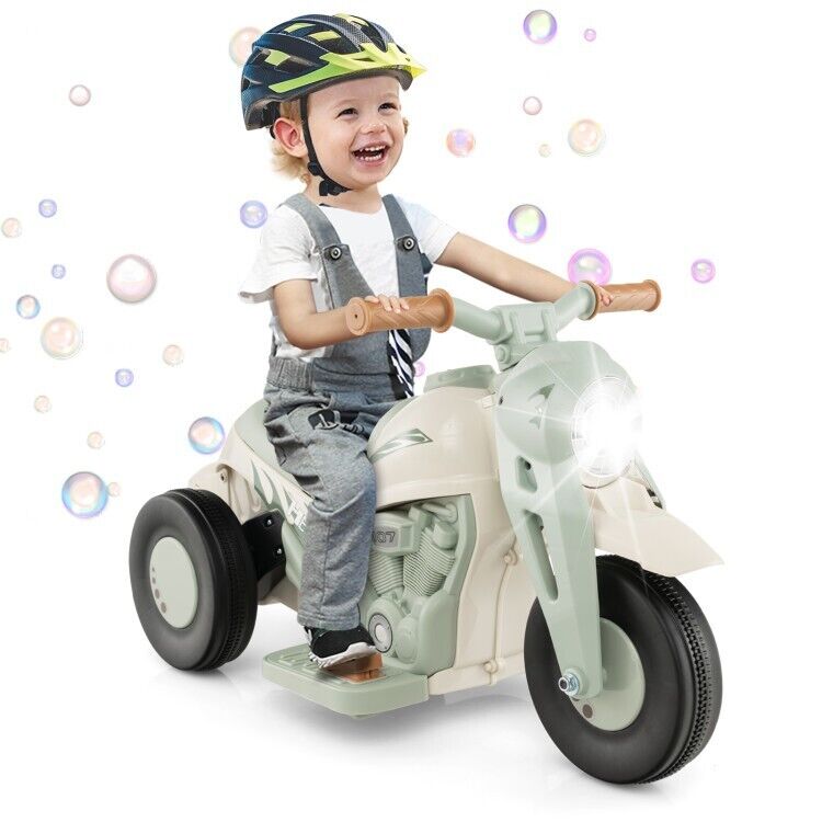 Load image into Gallery viewer, Fun and Exciting Electric Ride-On Motorcycle for Kids with Bubble Maker and Music - 6V Battery and Durable PP Wheels
