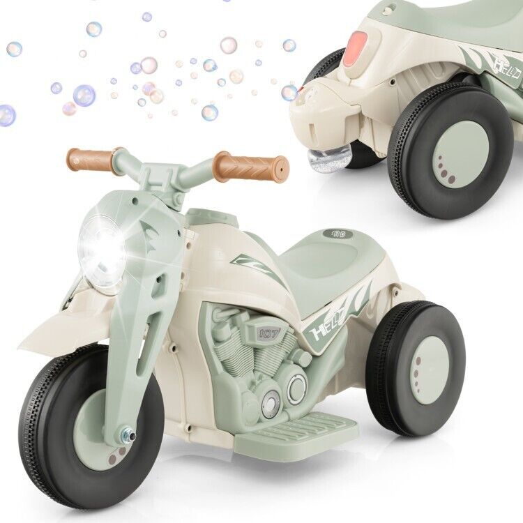 Load image into Gallery viewer, Fun and Exciting Electric Ride-On Motorcycle for Kids with Bubble Maker and Music - 6V Battery and Durable PP Wheels

