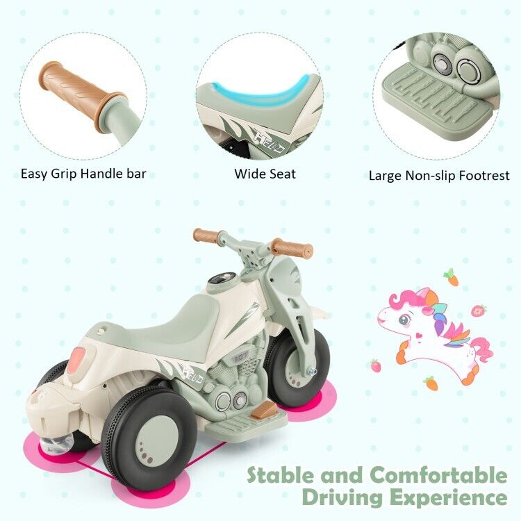 Load image into Gallery viewer, Fun and Exciting Electric Ride-On Motorcycle for Kids with Bubble Maker and Music - 6V Battery and Durable PP Wheels
