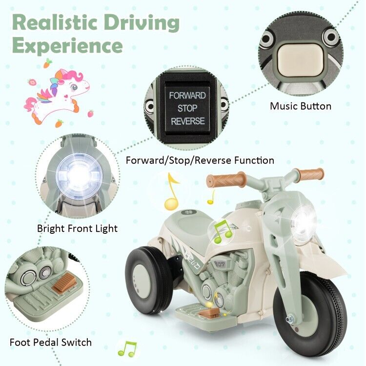Load image into Gallery viewer, Fun and Exciting Electric Ride-On Motorcycle for Kids with Bubble Maker and Music - 6V Battery and Durable PP Wheels
