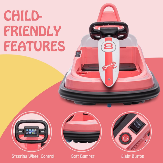 Fun and Safe 6V Electric Bumper Car for Toddlers Ages 1.5-6 Years