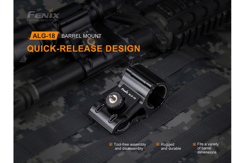 Load image into Gallery viewer, Fenix ALG-18 Flashlight Barrel Mount
