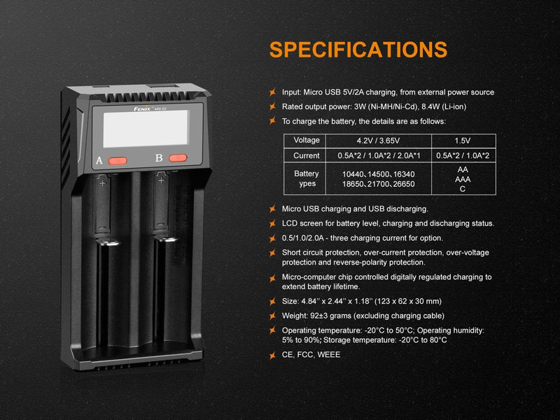 Load image into Gallery viewer, Fenix ARE-D2 Dual Channel Smart Battery Charger
