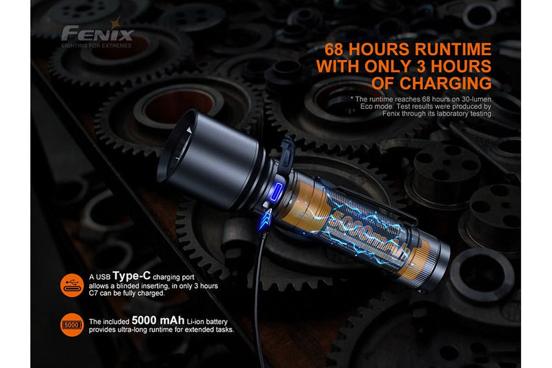 Load image into Gallery viewer, Fenix C7 High-performance Rechargeable LED Flashlight - 3000 Lumens
