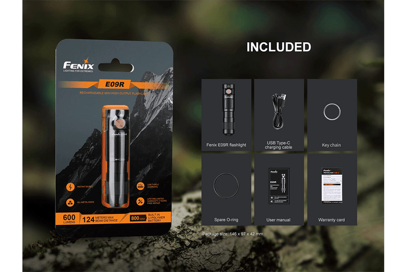 Load image into Gallery viewer, Fenix E09R Rechargeable High-Output Flashlight  - 600 Lumens
