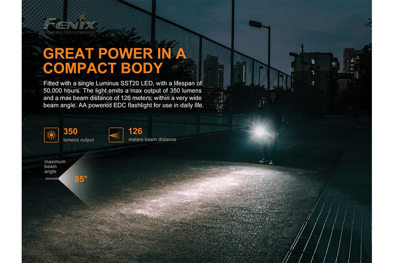 Load image into Gallery viewer, Fenix E20 V2.0 EDC Flashlight - 350 Lumens
