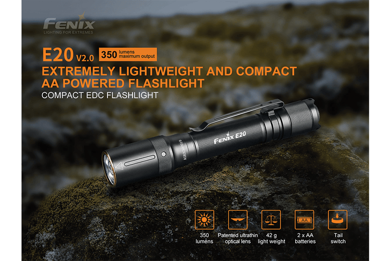 Load image into Gallery viewer, Fenix E20 V2.0 EDC Flashlight - 350 Lumens
