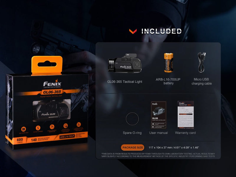 Load image into Gallery viewer, Fenix GL06 Pocket Pistol Tactical LED Light - 600 Lumens
