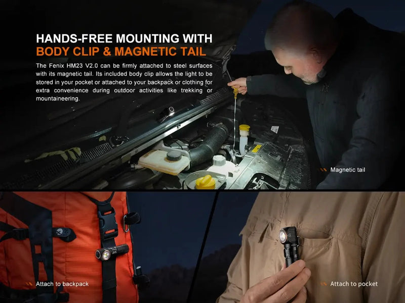 Load image into Gallery viewer, Fenix HM23 V2.0 Lightweight Detachable AA Headlamp
