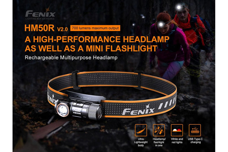 Load image into Gallery viewer, Fenix HM50R V2.0 LED Headlamp - 700 Lumens
