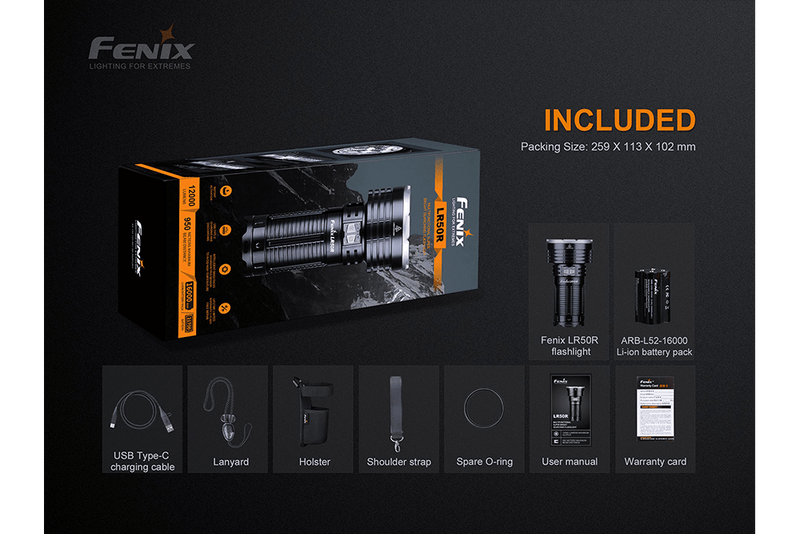 Load image into Gallery viewer, Fenix LR50R Multifunctional LED Search Light - 12000 Lumens
