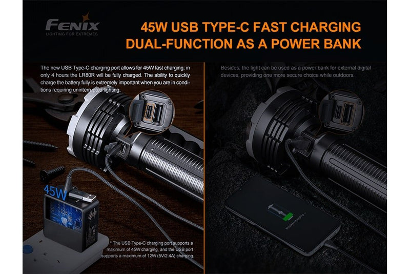 Load image into Gallery viewer, Fenix LR80R Rechargeable LED Searchlight - 18000 Lumens
