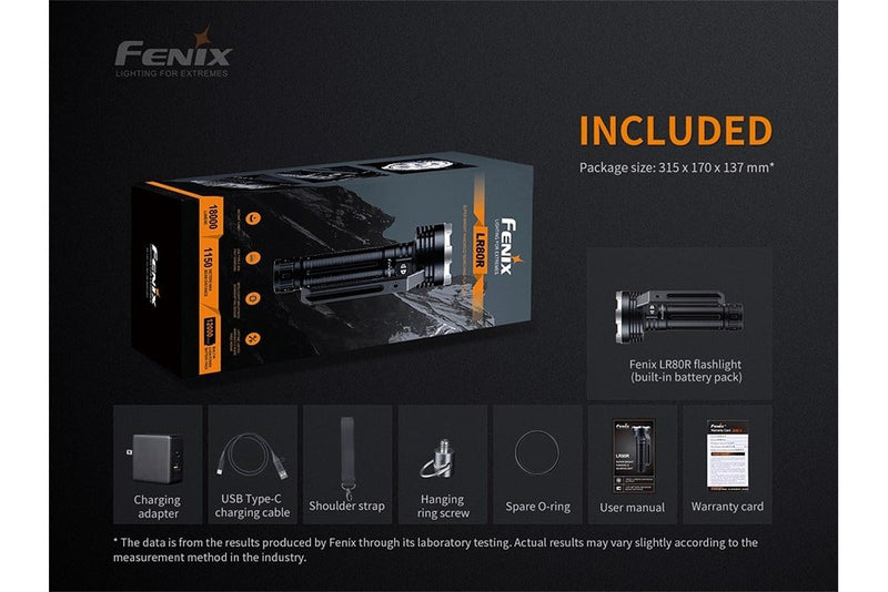 Load image into Gallery viewer, Fenix LR80R Rechargeable LED Searchlight - 18000 Lumens
