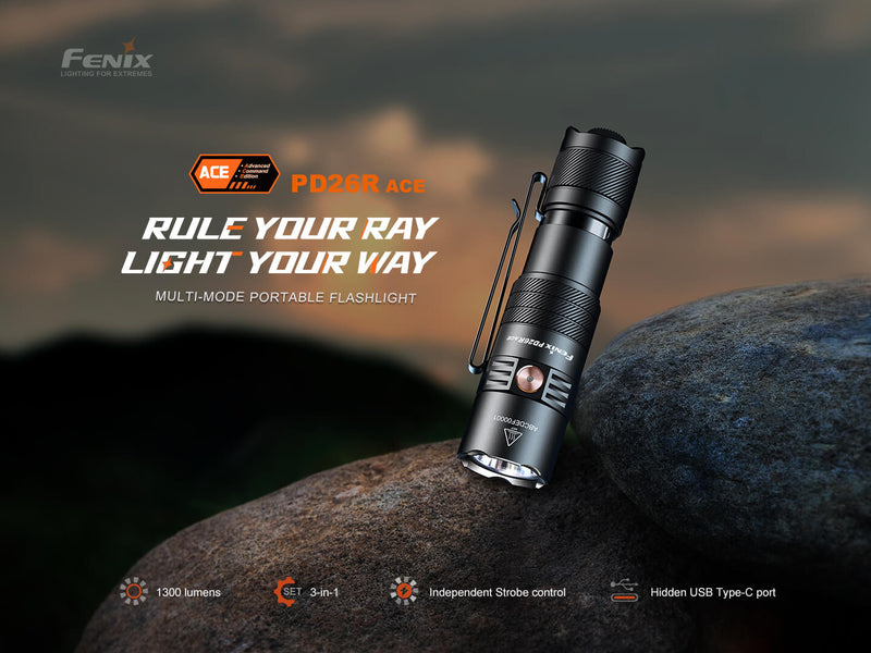 Load image into Gallery viewer, Fenix PD26R ACE Multi-Mode Compact Flashlight
