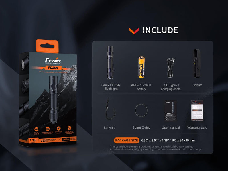 Load image into Gallery viewer, Fenix PD35R Compact Rechargeable Tactical Flashlight
