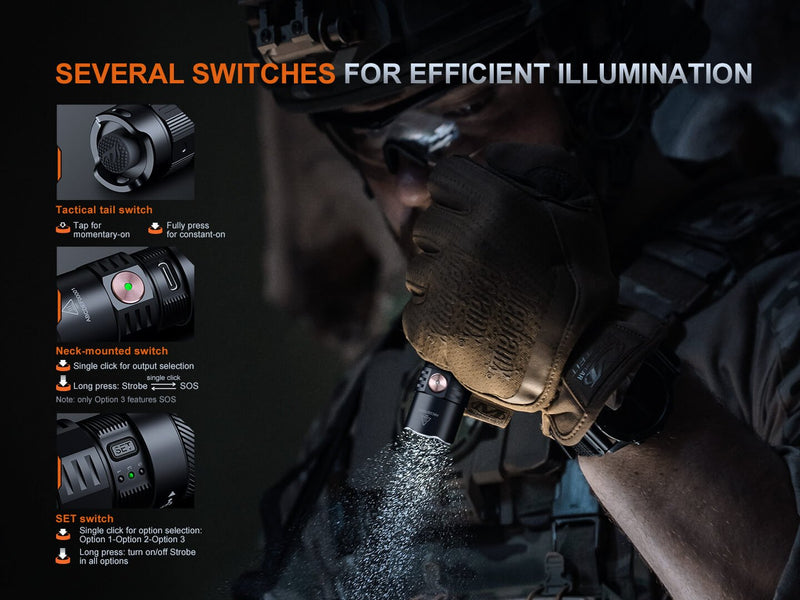 Load image into Gallery viewer, Fenix PD35R ACE Multi-mode Tactical Flashlight
