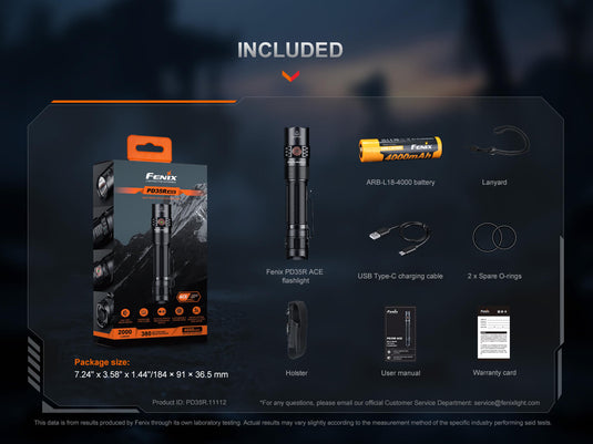 Fenix PD35R ACE Multi-mode Tactical Flashlight