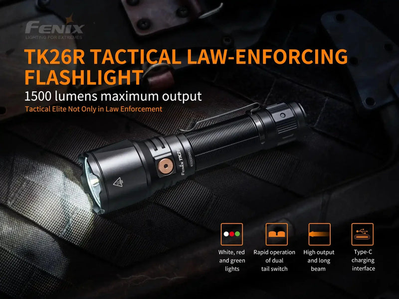 Load image into Gallery viewer, Fenix TK26R Tactical LED Flashlight - 1500 Lumens
