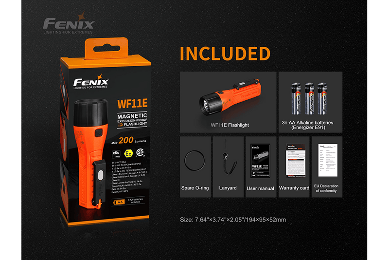 Load image into Gallery viewer, Fenix WF11E Intrinsically Safe Flashlight
