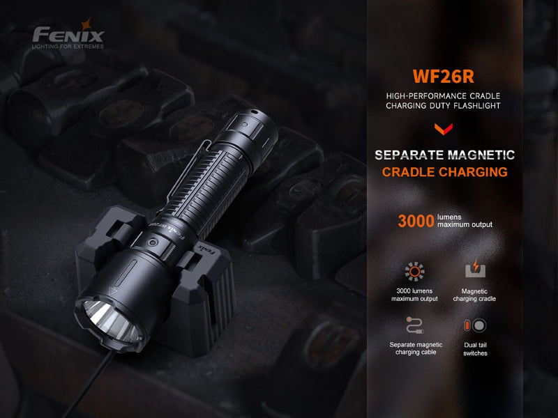 Load image into Gallery viewer, Fenix WF26R Cradle Charging LED Work Flashlight
