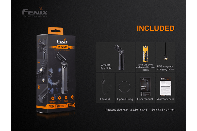 Load image into Gallery viewer, Fenix WT25R Adjustable Head LED Flashlight - 1000 Lumens

