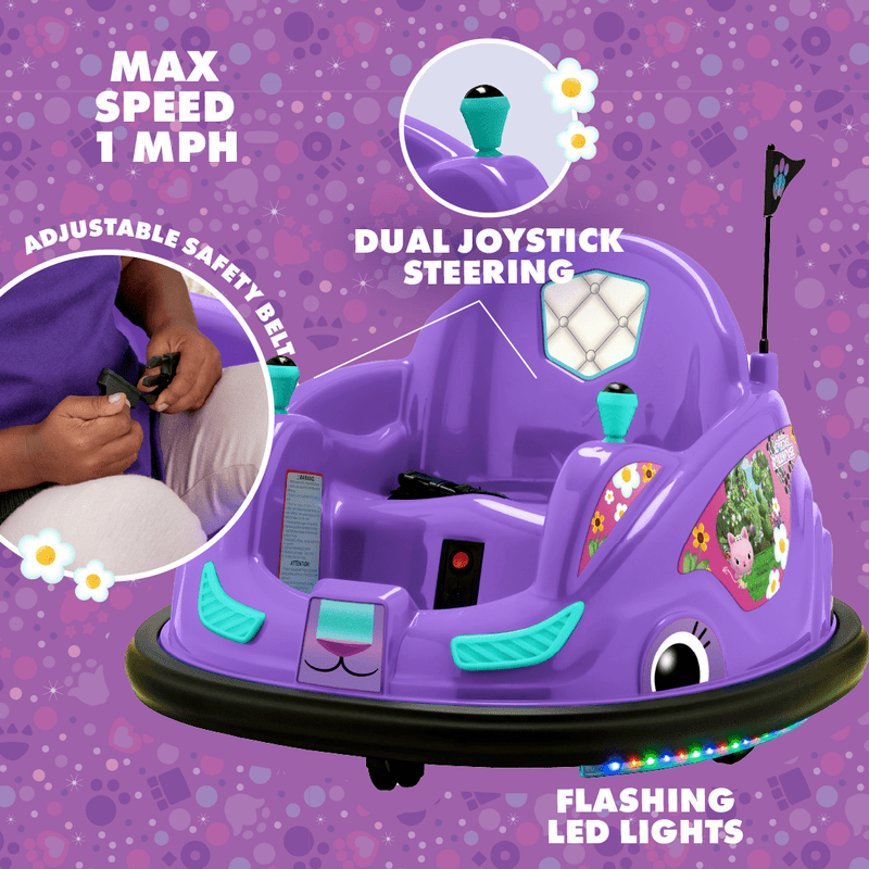 Load image into Gallery viewer, Gabby&#39;s Dollhouse Electric Bumper Car - 6V Battery Powered Ride On
