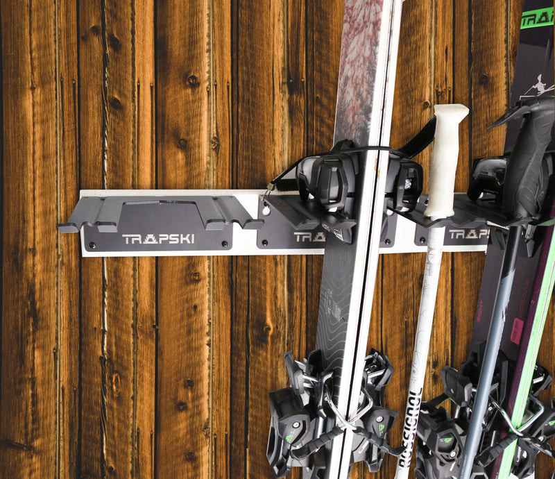 Load image into Gallery viewer, Garage Wall Rack Organizer for Yard Tools, Gear &amp; Equipment, Skis or Snowboard by Bindings
