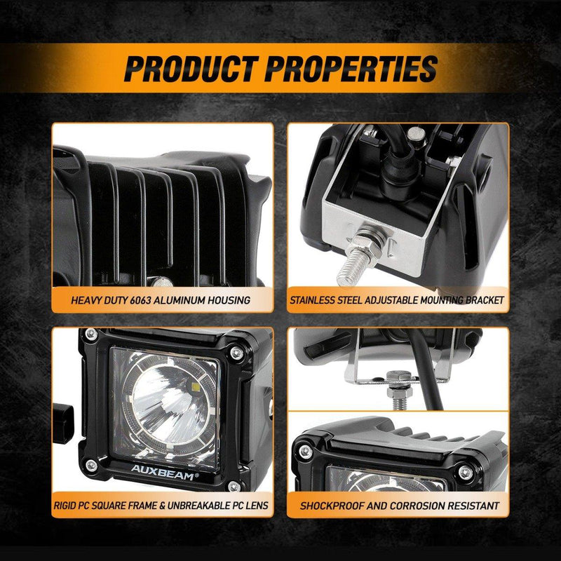 Load image into Gallery viewer, (2pcs/set) 3 inch 40W LED Pod Lights With DRL for SUV ATV UTV Trucks Pickup Boat
