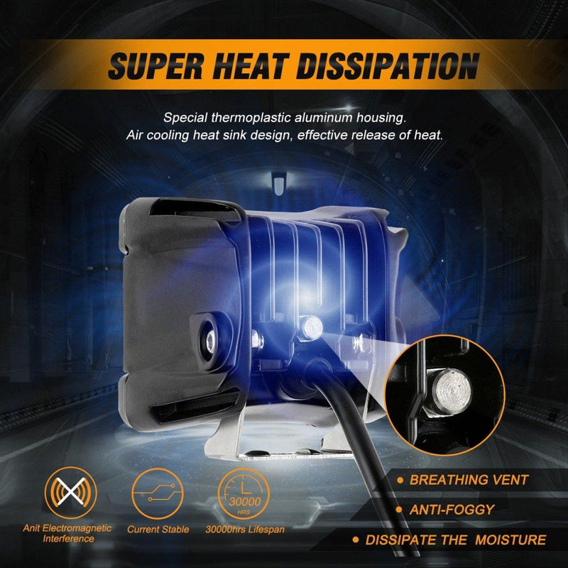 Load image into Gallery viewer, (2pcs/set) 3 inch 40W LED Pod Lights With DRL for SUV ATV UTV Trucks Pickup Boat
