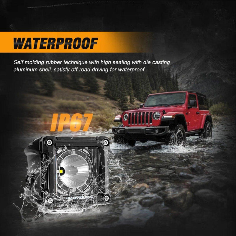 Load image into Gallery viewer, (2pcs/set) 3 inch 40W LED Pod Lights With DRL for SUV ATV UTV Trucks Pickup Boat
