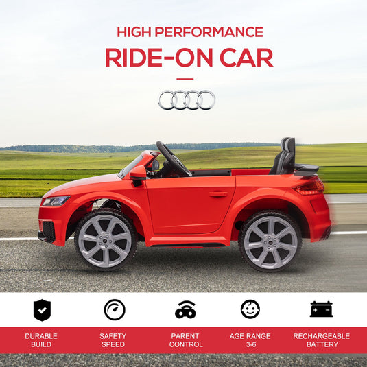 6V Audi TT RS Kid Electric Sports Car with Remote Control Ride-On