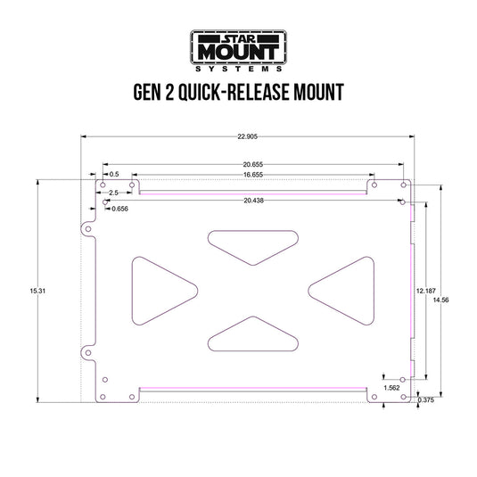 Extra bottom base plate Rectangle Quick Release Mount