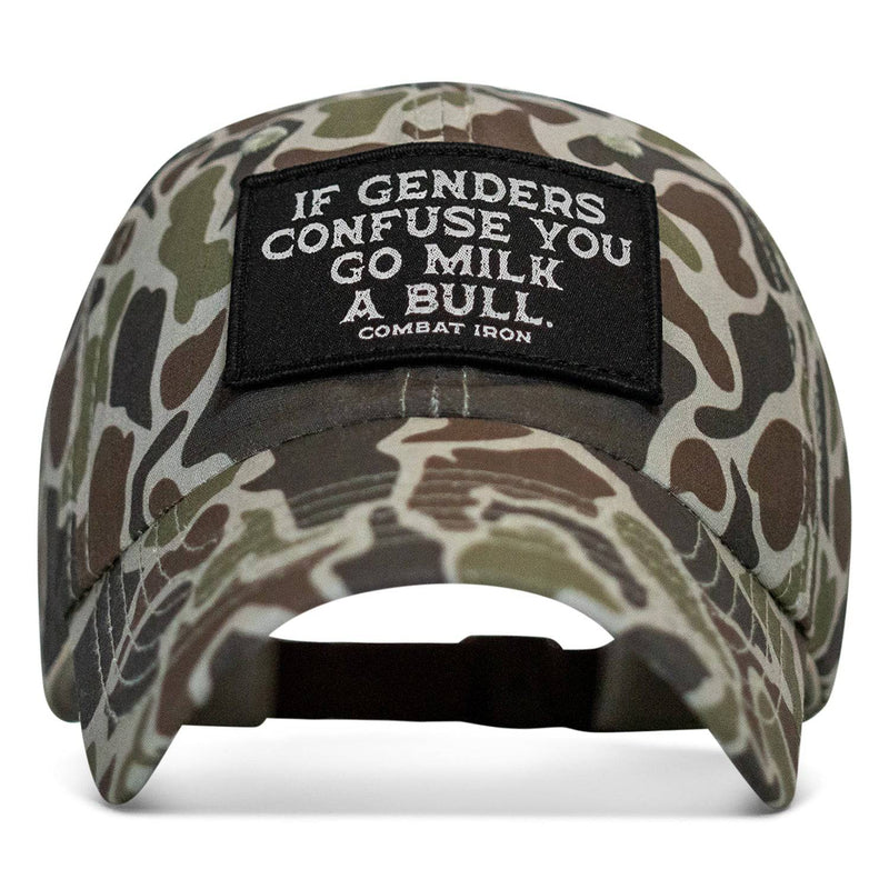 Load image into Gallery viewer, If Genders Confuse You Go Milk A Bull Patch Ripstop Hat
