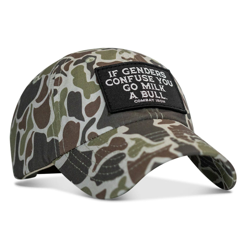 Load image into Gallery viewer, If Genders Confuse You Go Milk A Bull Patch Ripstop Tactical Hat
