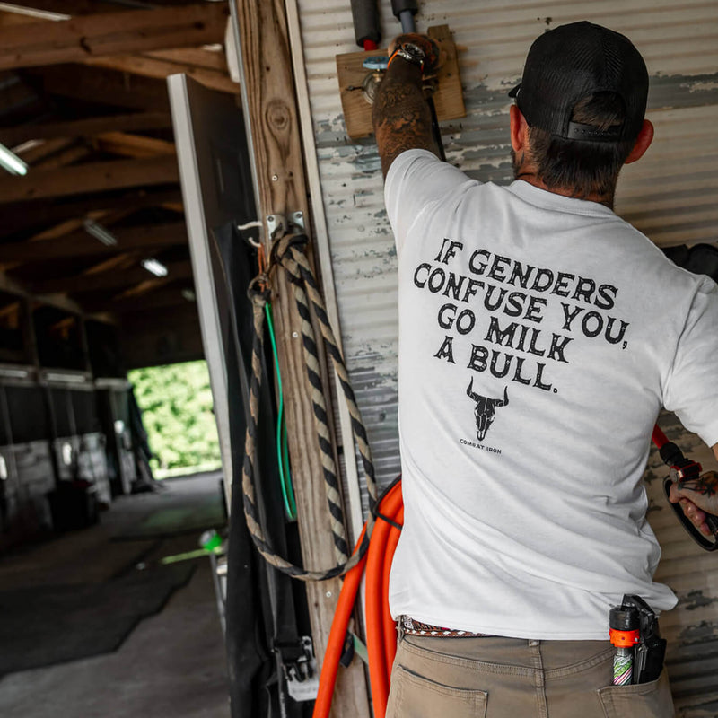 Load image into Gallery viewer, If Genders Confuse You, Go Milk a Bull Men&#39;s T-Shirt
