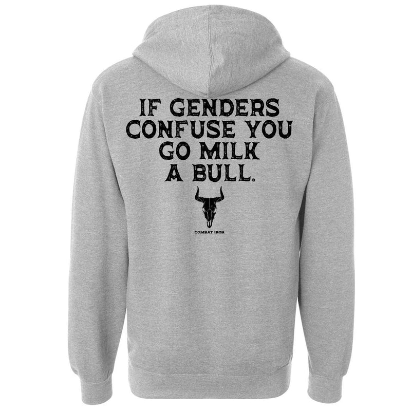 Load image into Gallery viewer, If Genders Confuse You, Go Milk a Bull Men&#39;s Hoodie
