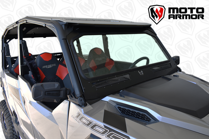 Load image into Gallery viewer, Vented Full Glass Windshield for Polaris General Black
