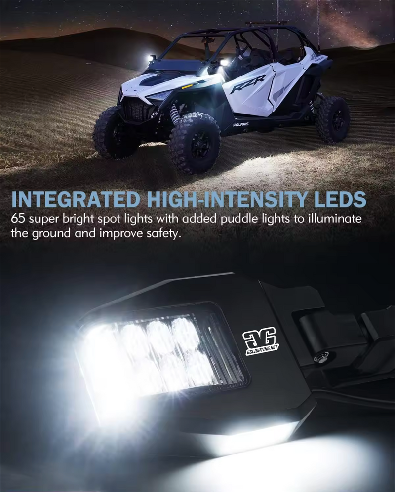 Load image into Gallery viewer, Off Road Side Mirror Pair With Sidewinder LED Pod Lights
