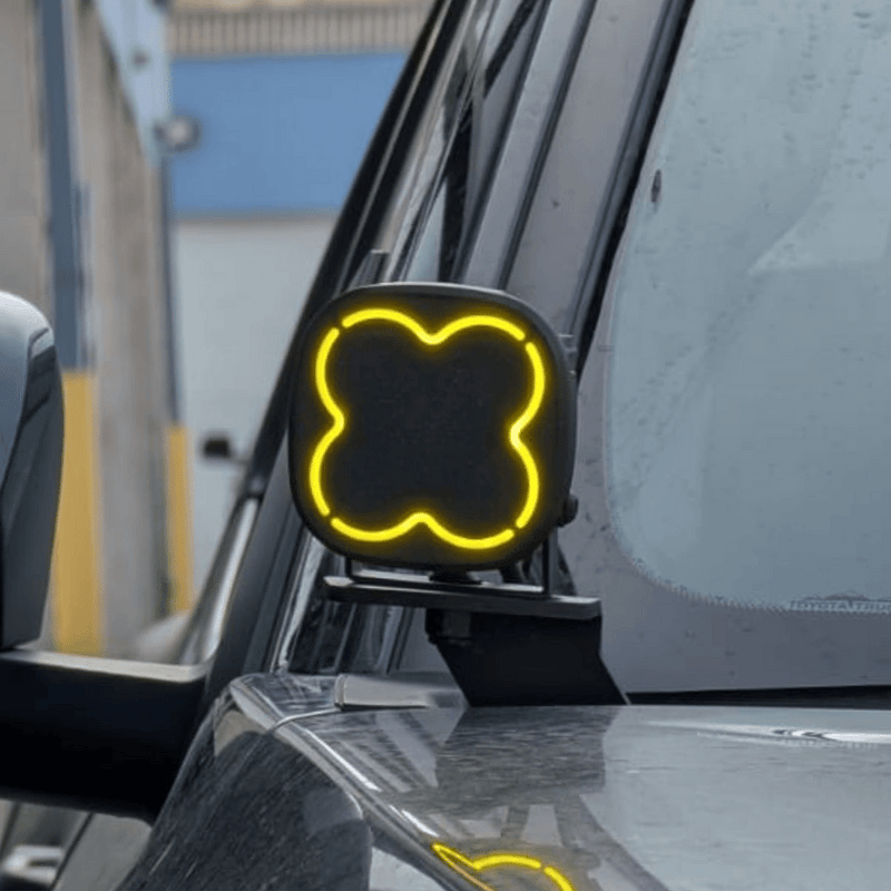 Load image into Gallery viewer, Custom Light-Up (DRL) Covers for Baja Designs Squadron Sport / Pro Pods
