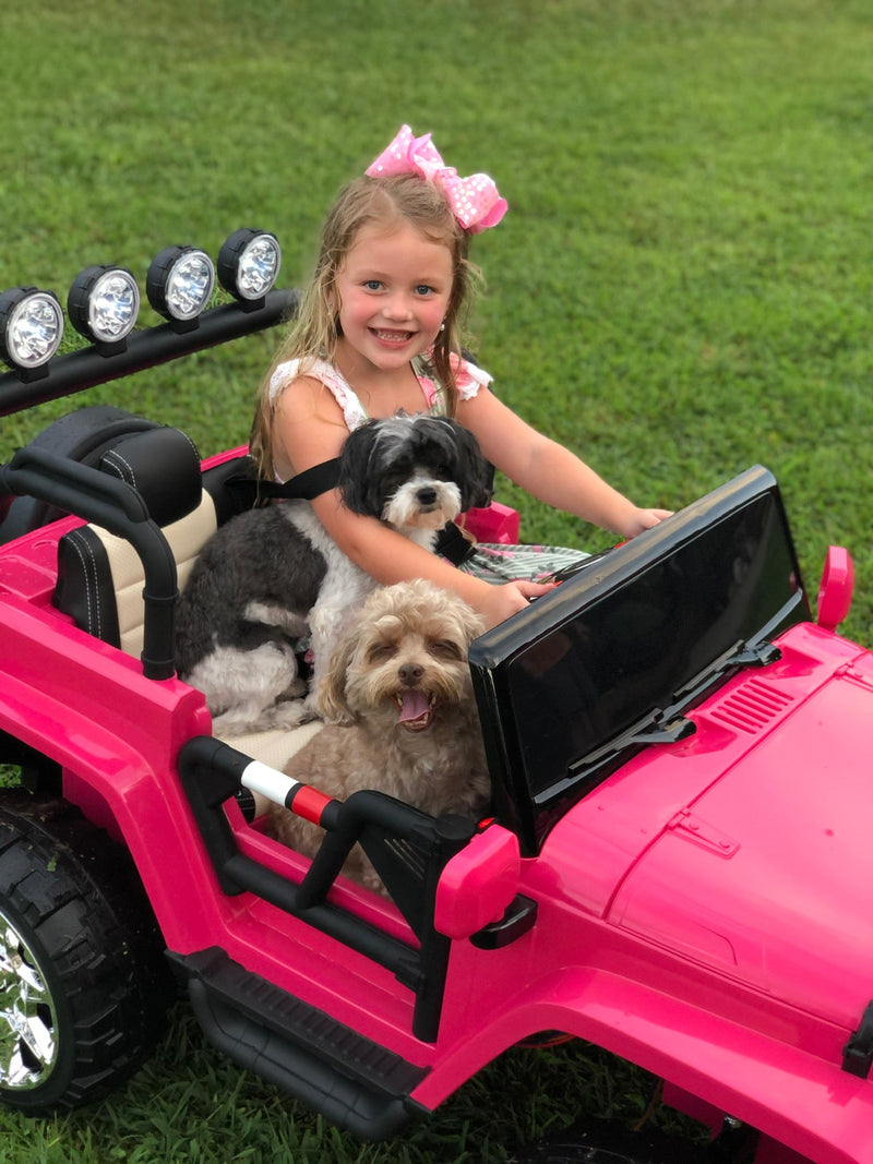 Load image into Gallery viewer, 2 Seater 24 Volt 4x4 Electric Ride On Jeep Style Rubber Tires Fully Loaded Truck ATV UTV For Kids W/Magic Cars® Wireless Parental Control
