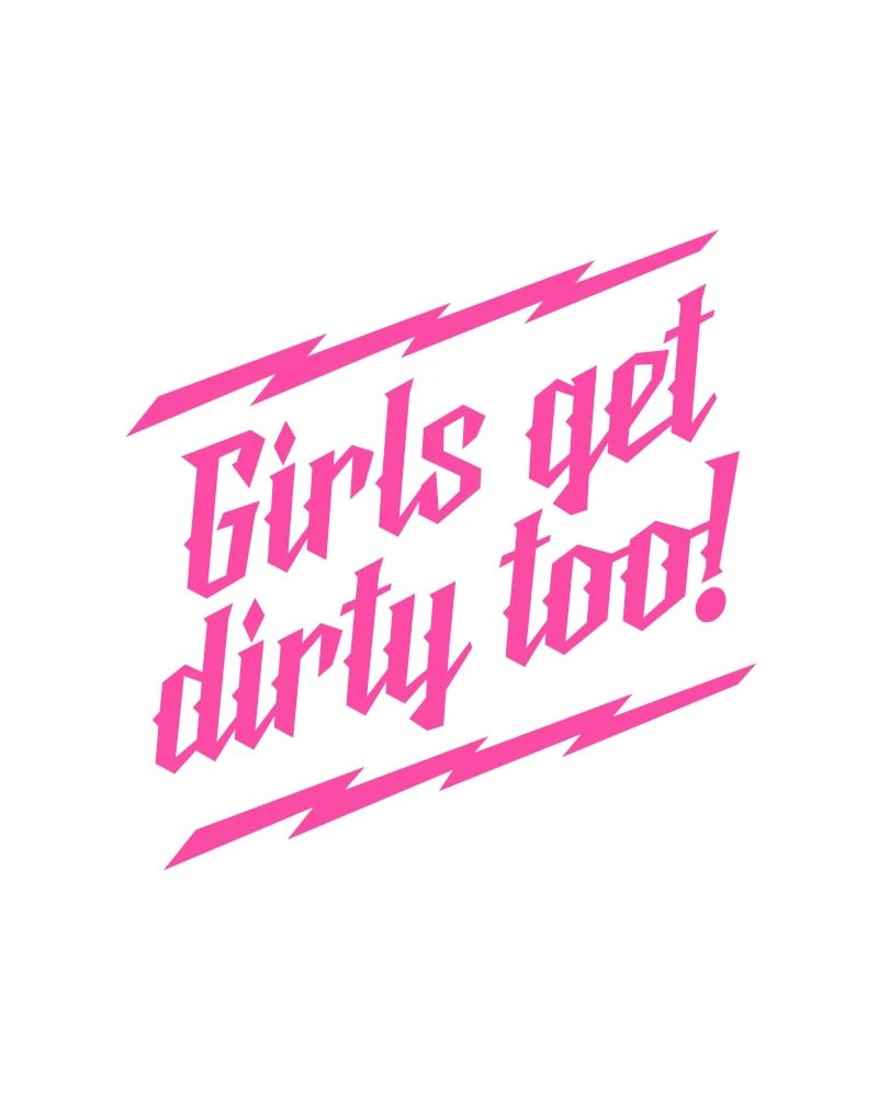 Load image into Gallery viewer, Girls Get Dirty Too! Lightning Decal 6" x 6"

