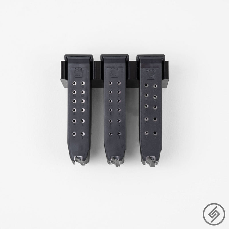 Load image into Gallery viewer, Glock Magazine Wall Storage Rack (3 Mag Capacity)
