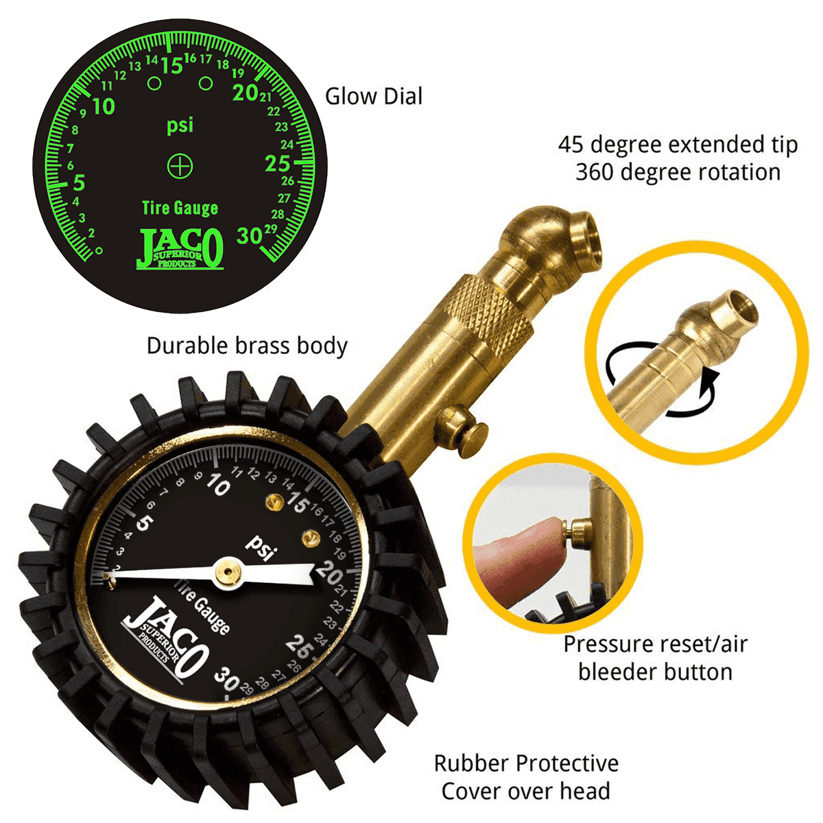 Elite® Low Pressure Tire Gauge - 30 PSI - Skoutley Outdoors LLC