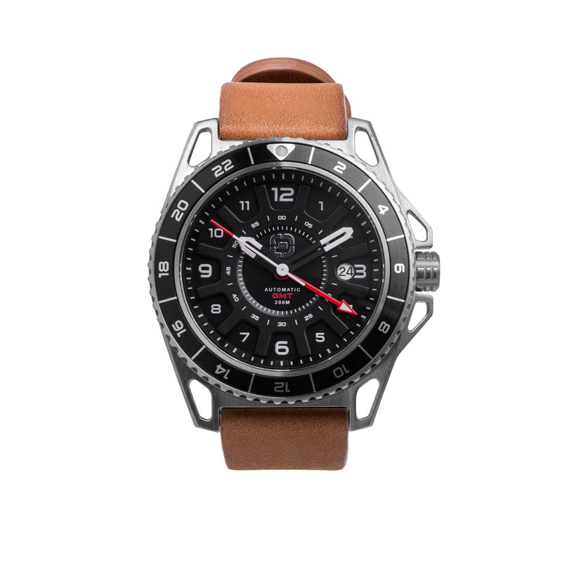 Load image into Gallery viewer, GMT-01 - Automatic GMT Watch with Italian Leather Strap
