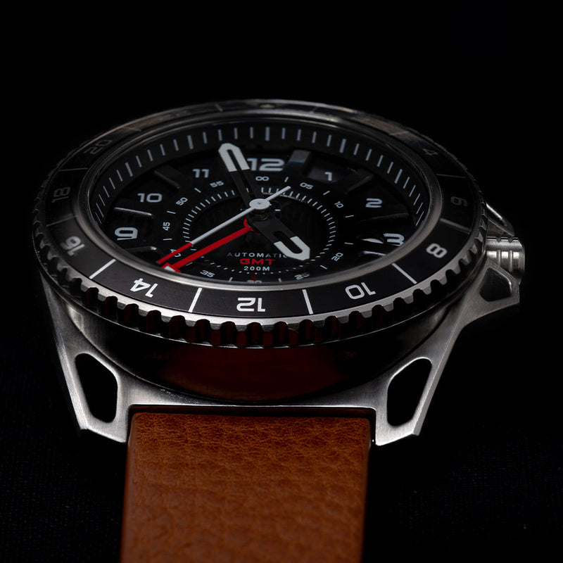 Load image into Gallery viewer, GMT-01 - Automatic GMT Watch with Italian Leather Strap
