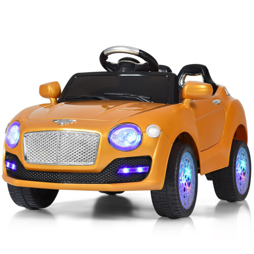 Load image into Gallery viewer, Gold 6V Kids Ride On Car with RC Remote Control, MP3 Player, and Opening Doors
