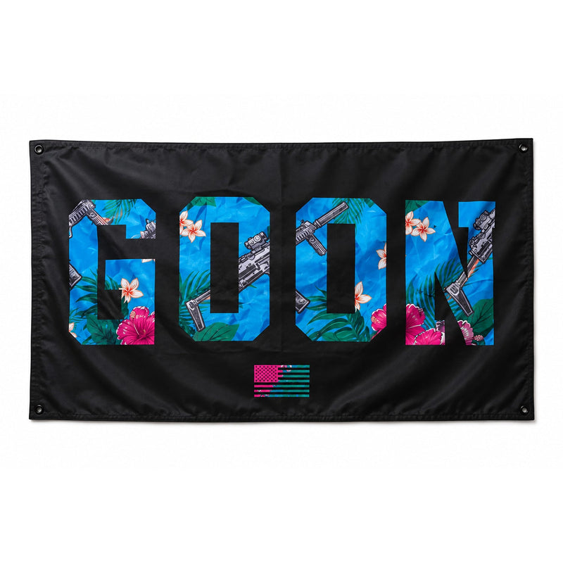 Load image into Gallery viewer, Tropical Goon Arched 3'x5' Flag
